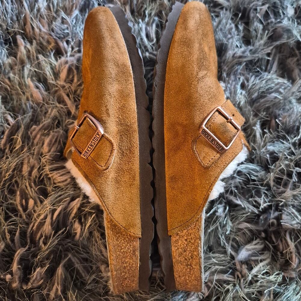 Birkenstock Boston Shearling Clogs in Ming/Natural Size 9/9.5 - Picture 4 of 6